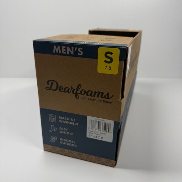 NIB •  Dearfoams Men's Memory Foam Slipper Size: 7-8 - Picture 8 of 9